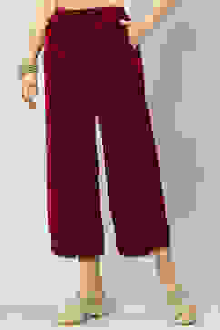 Maroon Velvet Palazzo image number 2