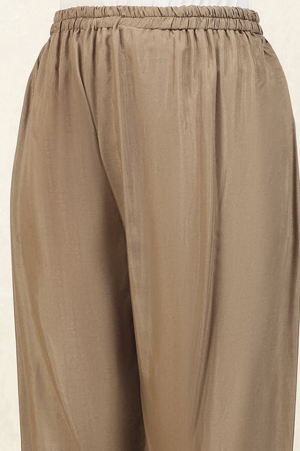 Peach Silk Blend Printed  Embroidered Unstitched Suit Set image number 3