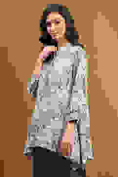 Sage Blue Cotton Straight Shirt image number 2