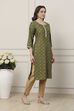 Orange All-Over Floral Printed Straight Kurta image number 4