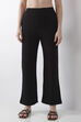 Black Viscose Blend Loose Pants image number 4