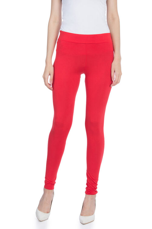 White Cotton And Art Silk Leggings image number 0