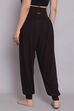 Teal Blue Viscose Blend Harem Pants image number 5
