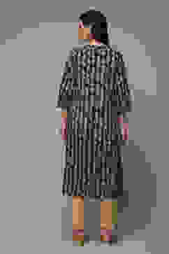 Charcoal Cotton Straight Printed Kurta image number 2