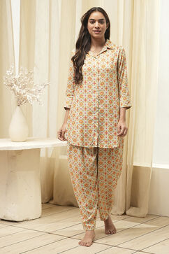 Powder Blue Rayon Printed 2 Piece Sleepwear Set image number 6