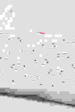 White Poly Chanderi Mirror Work Tiered Lehenga Set image number 1