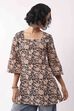 Black Cotton Printed A Line Short Kurti image number 5