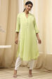 Burgundy Cotton Blend Solid Straight Kurta image number 5