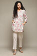 Ecru Rayon Printed Kurti image number 0