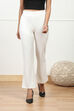 Beige Solid Stretchable Relaxed Fit Pants image number 4