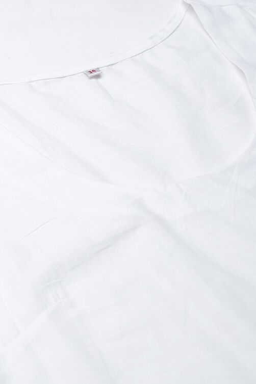 White Cotton Printed Dress image number 2