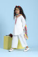 White Cotton Solid Straight Suit Set image number 3