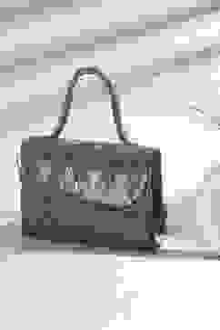 Blue PU Satchel image number 0