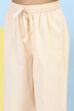 Beige Cotton Printed Gathered Suit Set image number 2