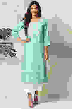 Pink Rayon Straight Kurta Pants Set image number 0