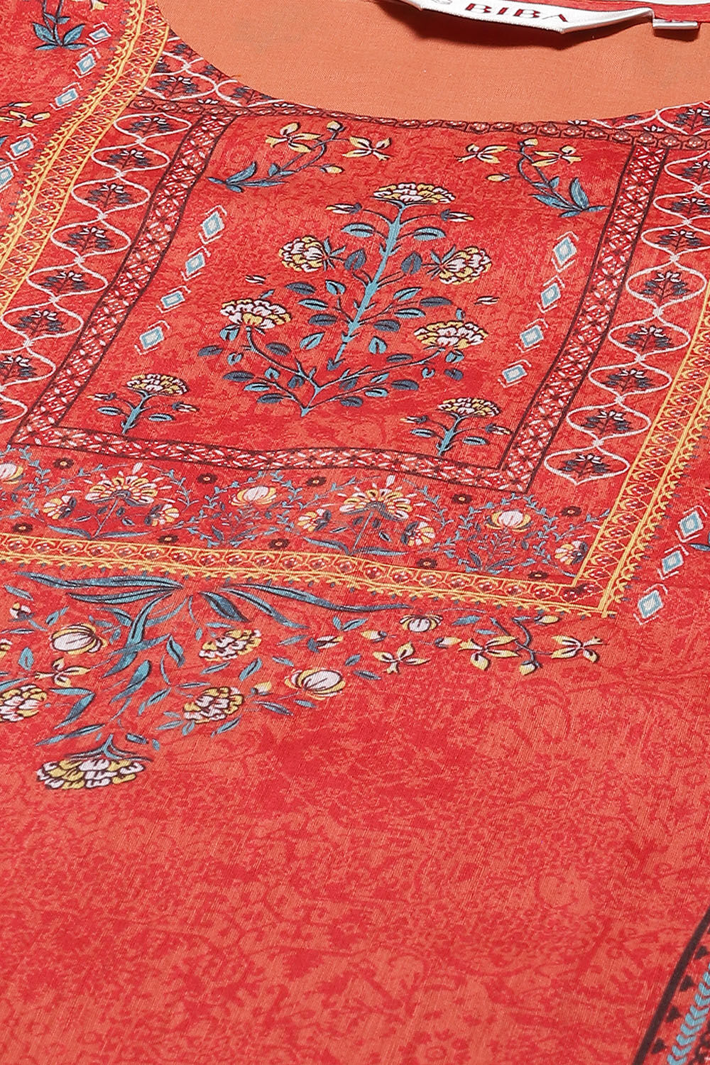 Dark Green A-Line Cotton Kurta image number 1