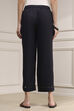 Charcoal Viscose Rayon Straight Solid Palazzo Pants image number 5