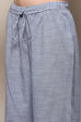 Blue Cotton Straight Suit Set image number 2