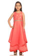 Coral Anarkali Art Silk Gown image number 0