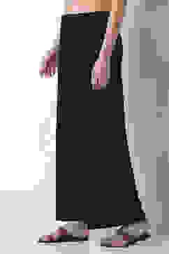 Black Viscose Lycra Relaxed Palazzos image number 2