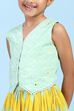 Blue Cotton Printed Straight Lehenga Set image number 1