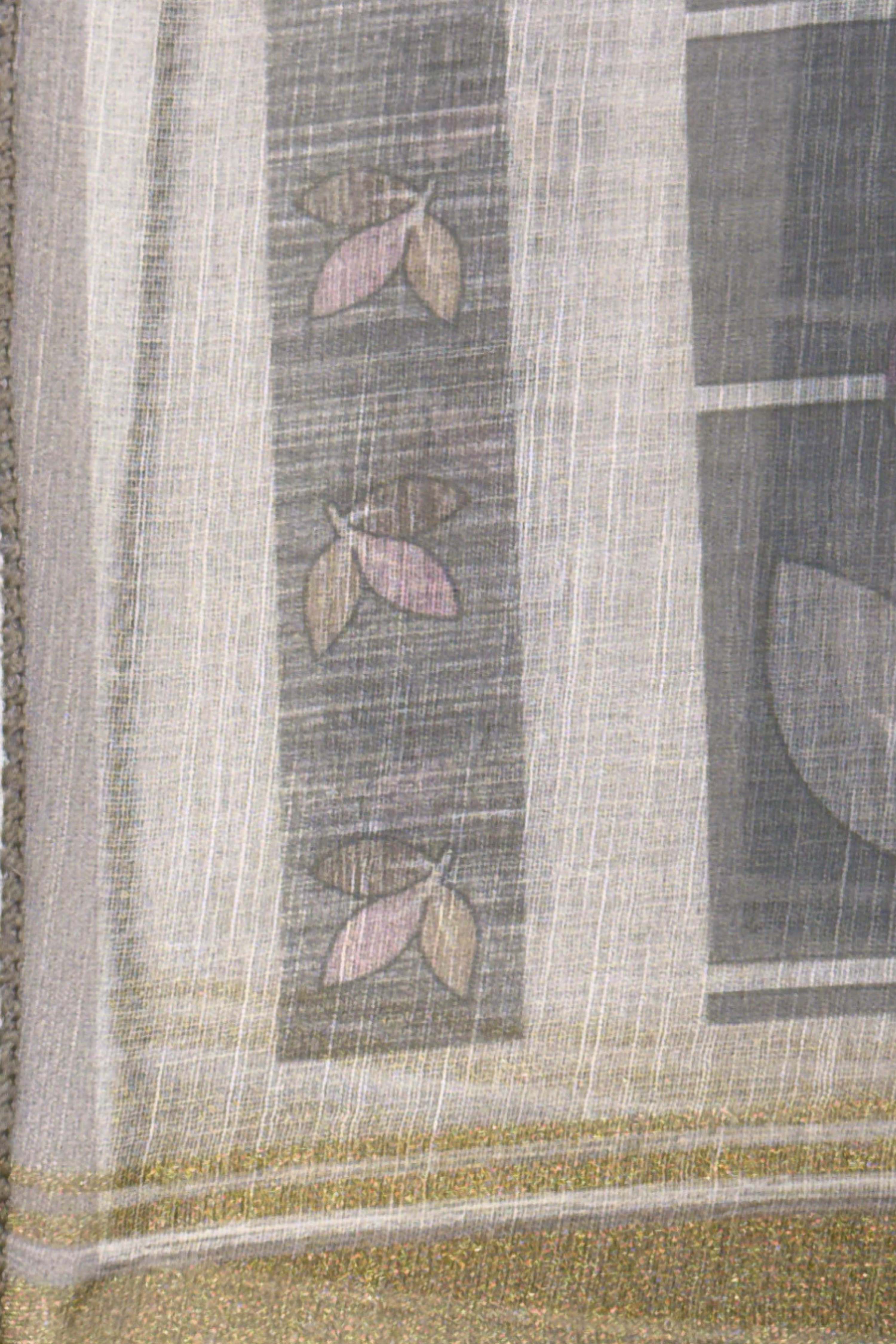 Grey Linen Printed Unstitched Suit Set image number 4