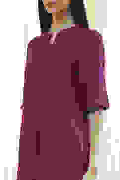 Purple Solid Straight Kurta Set image number 1