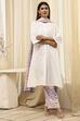 Blue Cotton Straight Suit Set image number 6