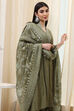 Sage Green Cotton Blend Straight Kurta Palazzo Suit Set image number 7