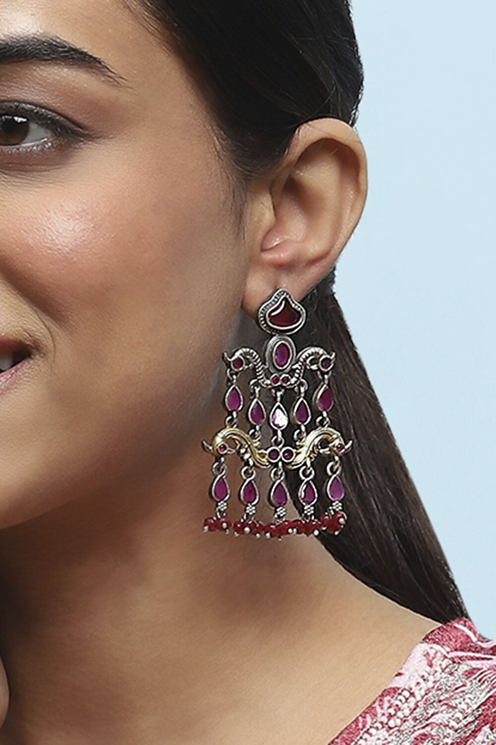 Red Brass Drop & Danglers image number 3