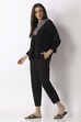 Black Cotton Slim Pants image number 0
