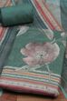 Green Linen Unstitched Suit Set image number 1