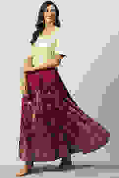 Ecru Art Silk Straight Printed Top image number 5