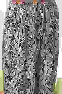 Black and Beige Printed Straight Kurta Set image number 2