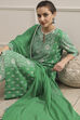 Green Cotton A-Line Printed Suit Set image number 0