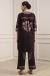 Blue Cotton Straight Printed Kurta Pants Set image number 4