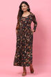 Red LIVA Flared Fusion Dress image number 4