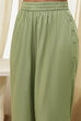 Olive Green Embroidered Gathered Suit Set image number 2