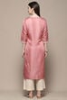 Dusty Pink Printed Straight Kurta image number 3