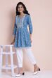 Indigo Cotton Printed Kurti image number 2