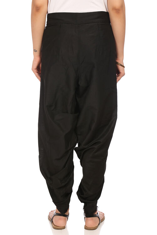 Cream Poly Viscose Petal Pants image number 3
