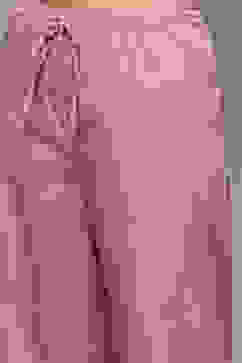 Antique Rose Polyester Blend Straight Kurta Set image number 2