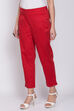 Red Cotton Printed Pants image number 2