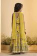 Yellow Cotton Floral Gathered Lehenga Set image number 4