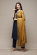 Blue Cotton Printed Unstitched Suit Set image number 6