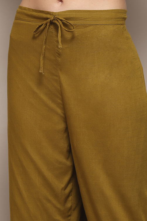 Blue & Rust LIVA Straight Printed 2 Piece Set image number 2