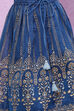 Plum Art Silk Flared Lehenga image number 2