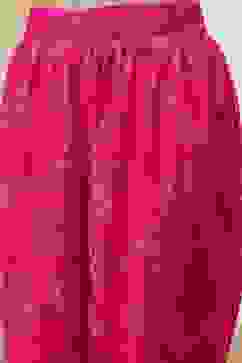 Pink Cotton Printed Pleated Kurta Set image number 2