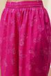 Pink Cotton Printed Pleated Kurta Set image number 2
