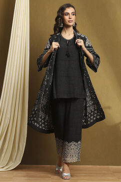 Black Printed Fusion Co-ord Set image number 0